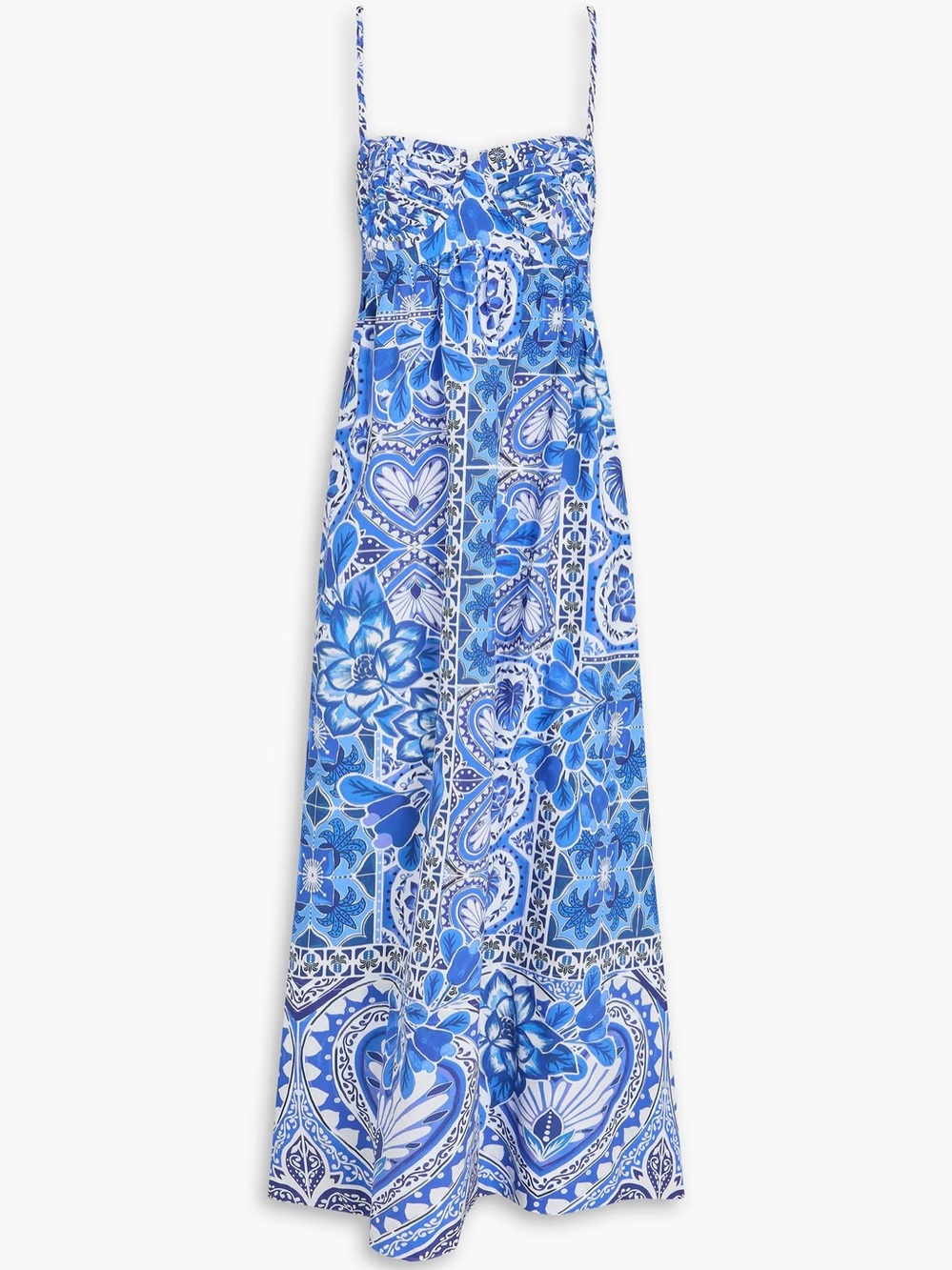 Caroline Constas Maxi Dress Blue Tile Tuckernuck 100% Cotton Medium